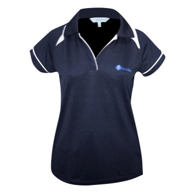 Navy Cap Sleeve Polo