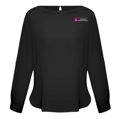 Ladies Black 3/4 Sleeve Blouse
