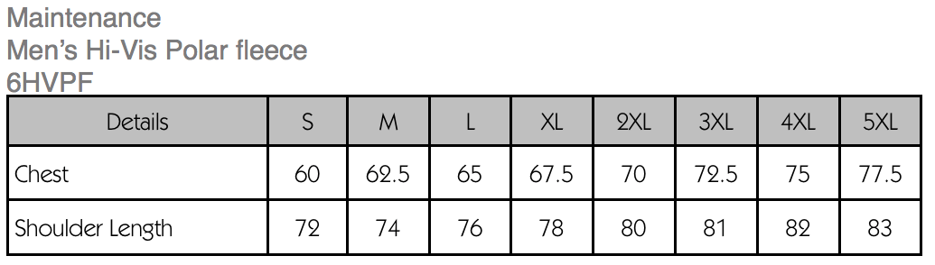 Men's Hi Vis Zip Polar Fleece