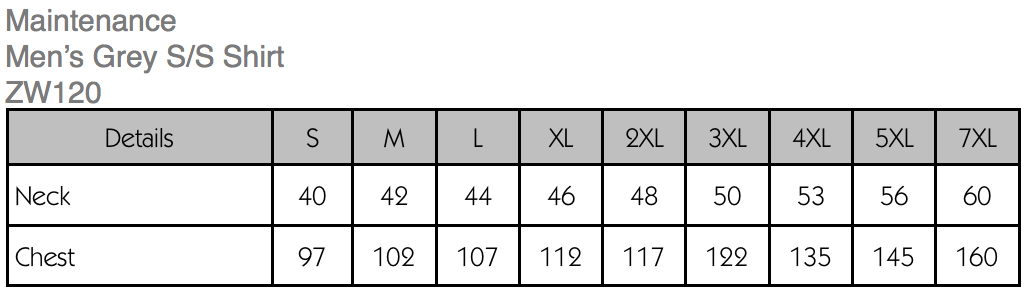 Men's Grey Drill S/S Shirt