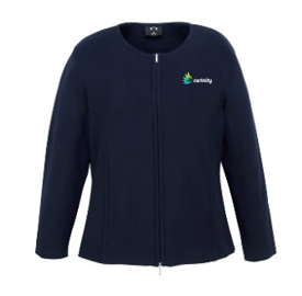 Ladies 2-way zip Cardigan Navy