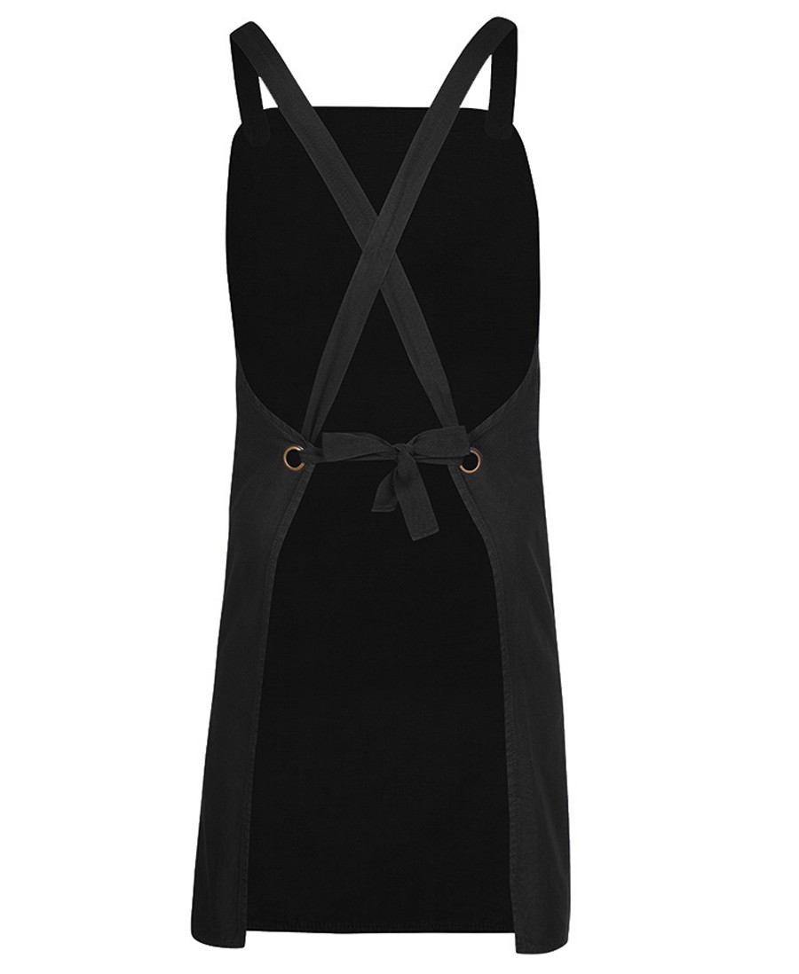 Cross Back Canvas Apron Black