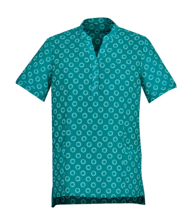 Womens Florence Daisy Print Tunic - Teal