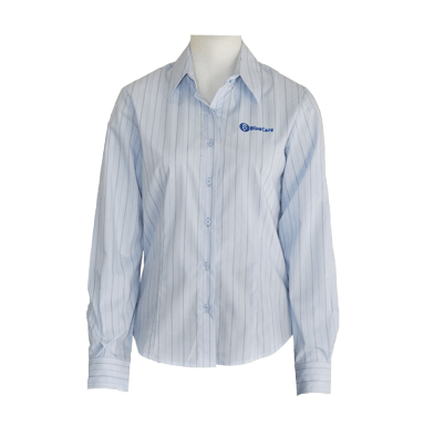 Blue Stripe Long Sleeve Blouse NO POCKETS