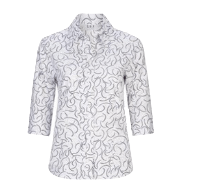 Swirl 3/4 Sleeve Blouse