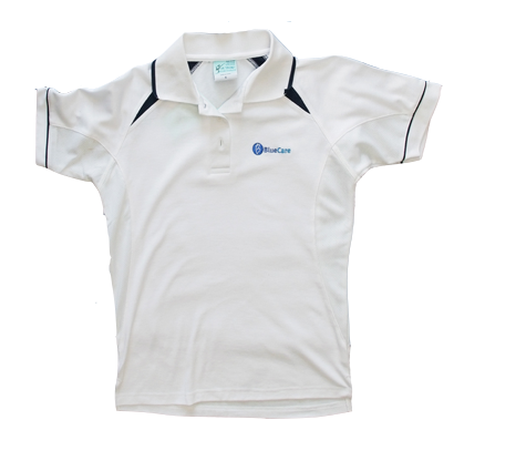 White Cottonrich Vent Polo Short Sleeve