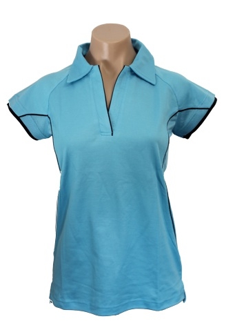 Ladies Cottonrich Polo Cap Sleeve