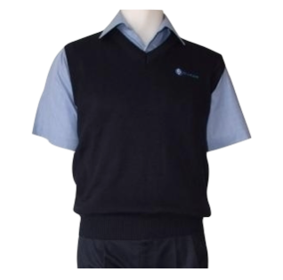 Navy Wool-blend Vest