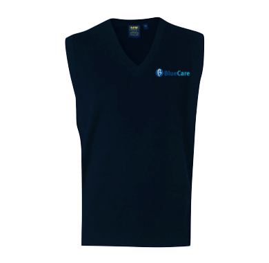 Navy Wool-blend Vest