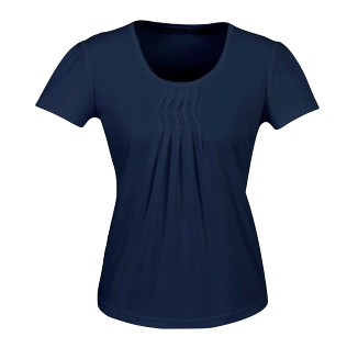 Navy Ruffle Top