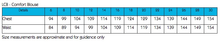 Blue Comfort Blouse 3/4 Sleeve