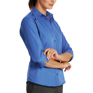 Easy Care Poplin Blouse 3/4