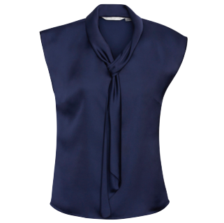 Shimmer Neck Tie Blouse