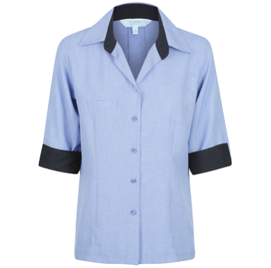 Blue Comfort Blouse 3/4 Sleeve