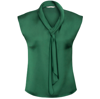 Shimmer Neck Tie Blouse