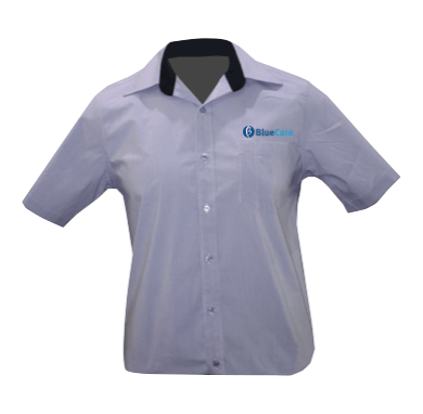 Short Sleeve Navy Stripe Shirt