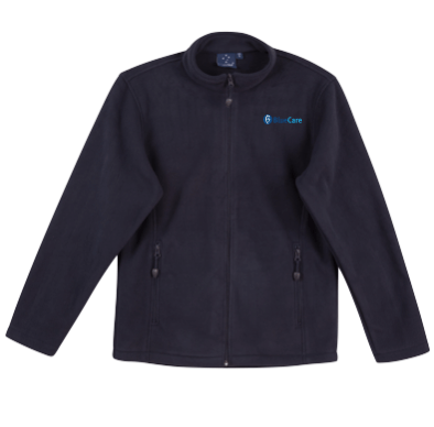 Navy Polar Fleece Fitted Jacket