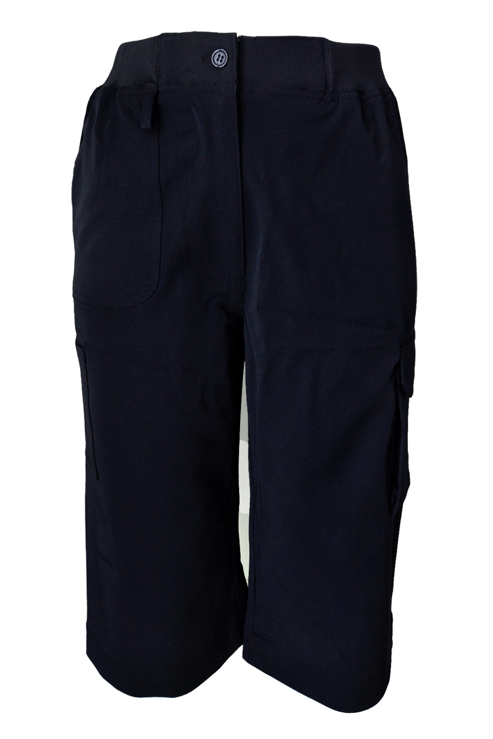 Ladies Navy Cargo 3/4 Pants
