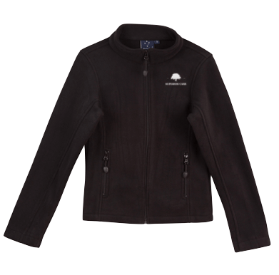 Black Polar Fleece Fitted Jacket
