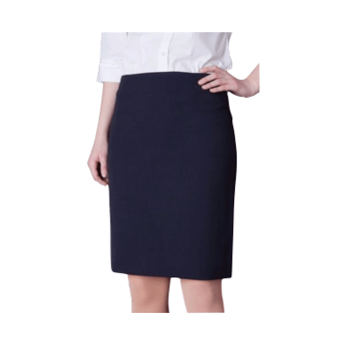 Navy Knee Skim Skirt