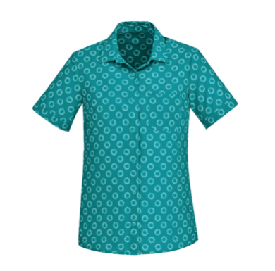 Womens Florence Daisy Print Short Sleeve Shirt