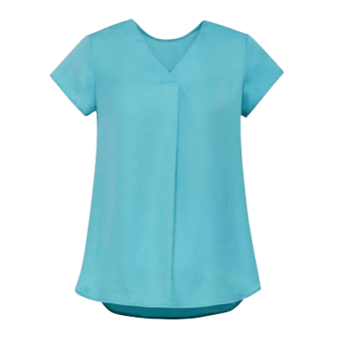 Kayla V-neck Pleat Blouse