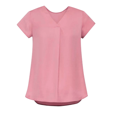 Kayla V-neck Pleat Blouse