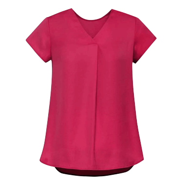 Kayla V-neck Pleat Blouse