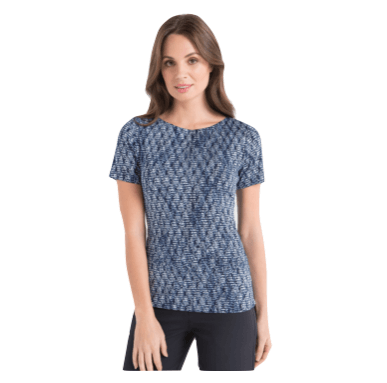 Short sleeve boat neck top