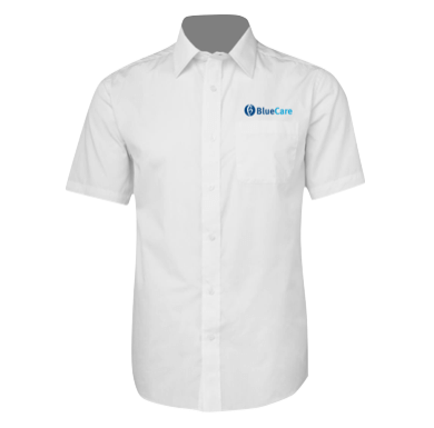 Mens White Comfort Shirt S/S